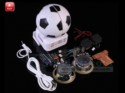 Mini Active Loudspeaker Suite Football Shape DIY Module for Funny DIY Kit Experimental Teaching Kit