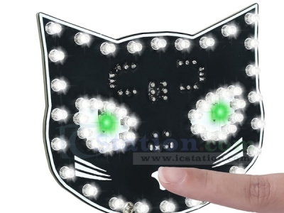 DIY Soldering Learning Kit, Touch Control Black Cat LED Light Electronic Kits, Fun Soldering Project Kits for Adults STEM Education Creative Gift