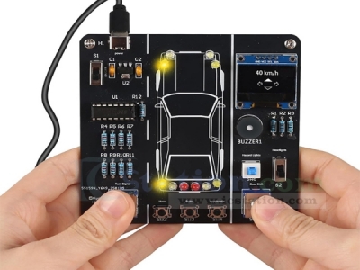 DIY Car Driving Simulation Soldering Practice Kit, Electronics Project Car Driver Simulator Solder Project Kit for High School & College Students