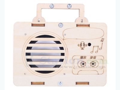 DIY Kit Voice Recorder, 60Second Recording Playback Sound Board, Handmade Wooden Assembly Kits