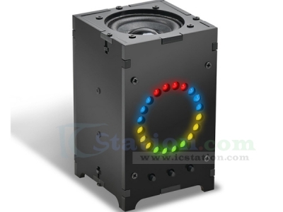 DIY Spectrum Bluetooth-Compatible Speaker Kit, Sound Amplifier Soldering Projects with Colorful LED Flashing Light Ḅḷueṭooṭḥ 5.4 Soldering Practice Kit for School STEM Project Home Desk Decor