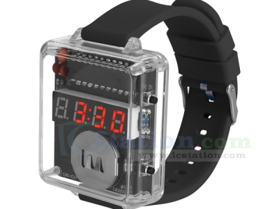 DIY 4-Digit Watch Kit, 10S Automatic Sleep Mode Watch Soldering Practice Kit, Electronic Learning Kit Soldering Project for School College STEM Education
