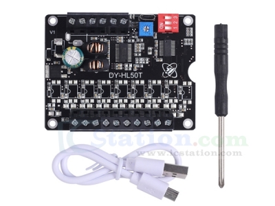 DC9-24V 60W Mono Voice Playback Module, 9-Channel Music Power Digital Amplifier, 32G TF Card Socket MP3 WAV UART Controller for Arduino