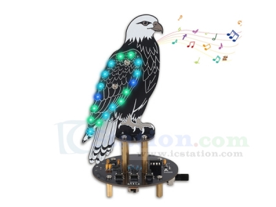 Soldering Practice Kit, Eagle-Shaped Bird Sound Player Kit with 10 Simulated Bird Sounds & RGB Lights, DIY Soldering Project for Teens/Adults Home Office Decor