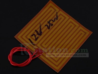 12V 25W PI Polyimide Flexible Adhesive Heater 100x100mm Polyimide Heating Film