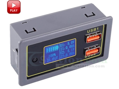 LCD Digital Battery Capacity Indicator Voltmeter Voltage Tester 24W Voltage Monitor IP6505T for QC2.0/QC3.0/FCP/SCP/MTK/APPLE