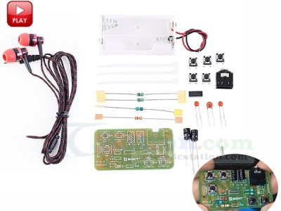 DIY Kit FM Stereo Radio Module with Headset Adjustable 76-108MHz Wireless Receiver DC 3V