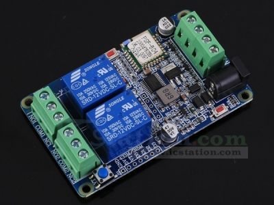 DC 12V 2.4G IoT Wireless Transceiver 2Bit WIFI Intelligent Controller Switch 10A Relay Module 2-Channel APP Control