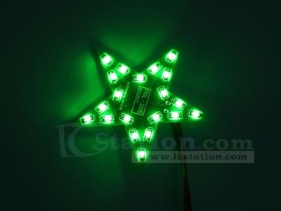 DIY Kit Five-Pointed Star Breathing Light Gradient Green LED Light SMD 0805 LED Soldering Practice