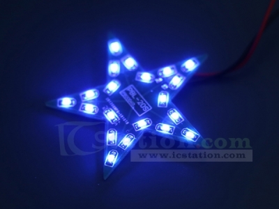 DIY Kit Five-Pointed Star Breathing Light Gradient Blue LED Light SMD 0805 LED Soldering Practice Kit