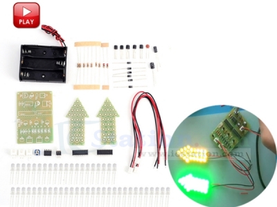 DIY Kit Green Yellow Dual-Color Flashing Light Analog Traffic Signal Indicator Electronic Soldering Practice Tranining Kit