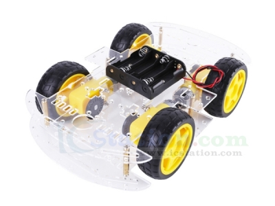 4WD Robot Smart Car Chassis Kit Speed Encoder Geared Motors Set For Arduino CA 