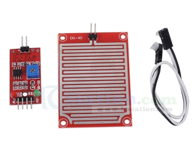 DC 3.3V 5V Raindrop Humidity Detection Sensor Module with 20cm 2P Dupont Line