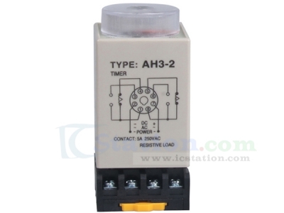 AH3-2 Time Relay DC 12V Adjustable Delay Control Timer 8Pin 1s-30s