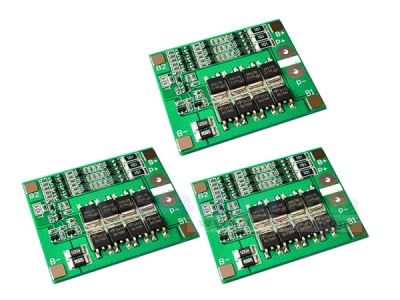 3PCS 12V 18650 Lithium Battery Protection Board 25A Overcurrent,Overcharge and Overdischarge Protection with Equalization Board