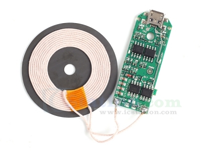 DC 5V 5W Wireless Charger Module Transmitter Base PCBA Board General QI Standard Coil with LED Light