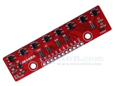 8-Bit Tracking Module DC 5V Tracking Sensor Module for Smart Cars Robots