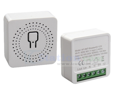 AC 100V-240V WiFi Smart Controller DIY Mini Concealed Switch Support APP Voice Remote Control