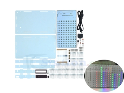 5 Color LED Music Spectrum Display DIY Soldering Kit with Red Yellow Green Blue Pink Flashing Light