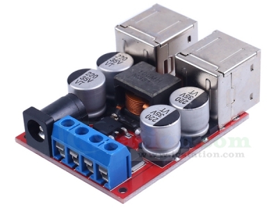 DC 8V-35V to DC 5V 8A Power Step-Down Module 4-Port USB Output Mobile Phone Car Charger Boost Power Supply Module