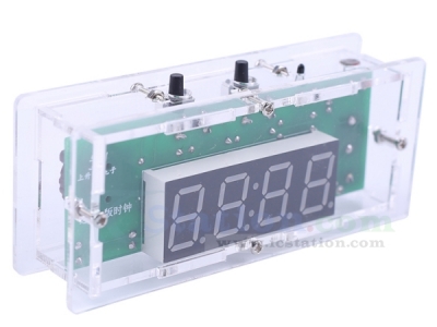 DIY Kit 4Bit Digital Electronic Clock Temperature Display Alarm Clock Soldering Kits