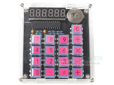 DIY Calculator Soldering Kit MCU Calculator Digital Tube Display with Acrylic Case