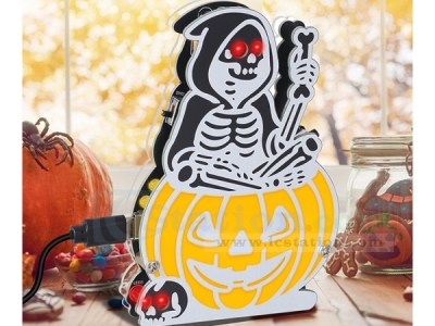 Halloween DIY Soldering Kit, Skeleton Witch Pumpkin with 5 LED Effects & Spooky Music, STEM Electronics Project for Teens Hobbyists Halloween Decor