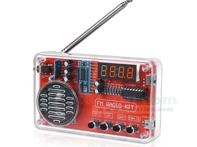 DIY Radio Soldering Project, Portable FM 87-108MHz Radio Soldering Practice Kit with Headphone Jack Automatic Station Search for High School STEM Education Creative Gift