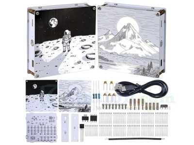 Light Painting Lamp DIY Soldering Kit, Double-Side PCB Night Light Solder Practice Kit with Adjustable Brightness, Electronics Project for School Learning