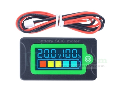 DC 8V-100V Battery Capacity Monitor, Digital Battery Status Tester Meter, Battery Percentage Level Indicator Voltage Power Display