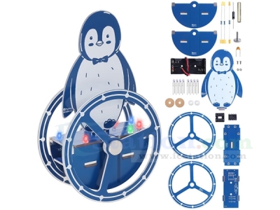 DIY Penguin Soldering Kit, Wobbling Penguin Soldering Project with Motion-Activated RGB Lights Fun Electronics Project for Teens Adults STEM Education