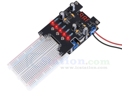 DIY Power Supply Board Soldering Kit, Universal 3.3V/+5V/-5V/12V/ADJ Voltage Output Regulator Step Down Buck Power Module for Soldering Practice Experiments and Testing