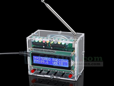 RDA5807 FM Radio Receiver DIY Kit with RGB Flashing LED Indicator