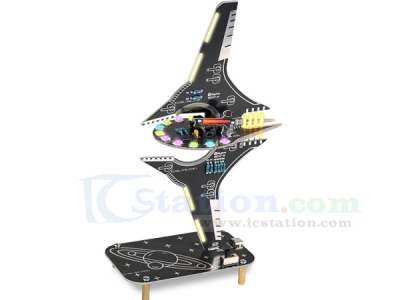 Starship Soldering Practice Kit, Spaceship Styling DIY LED Light Kit, Fun Space Shuttle Electronics Learning Kit for School Projects & Cool Desk Decor Present