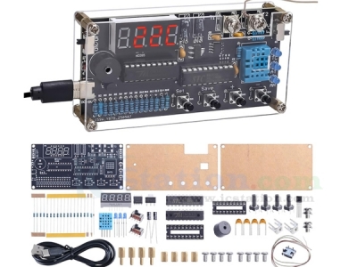 DC 4.5-5V Digital Thermometer Soldering Kit with High/Low Alarm, -50℃ to 450℃ Wide Range Thermocouple Sensor Electronics Kit for School Home Education