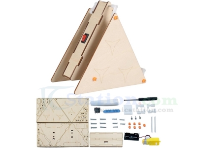 DIY Wooden Triangle Walking Robot Kit Dual-Crank Walking Mechanism STEM Kit DIY Science Experiment Engineering Project for Teens & Adults