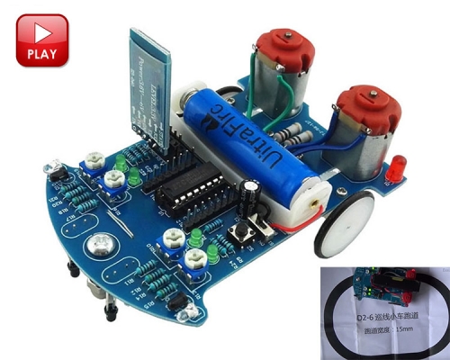 D2-6 Bluetooth Remote Control Smart Car Intelligent Robot Tracking Car Obstacle Avoidance Motor DIY Kits Tracking Smart Car