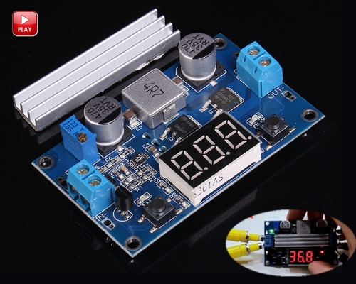 DC to DC Adjustable Step Up Boost Converter Power Supply Module Voltage Regulator DC 3-35V to DC 3.5-35V with Voltmeter Display