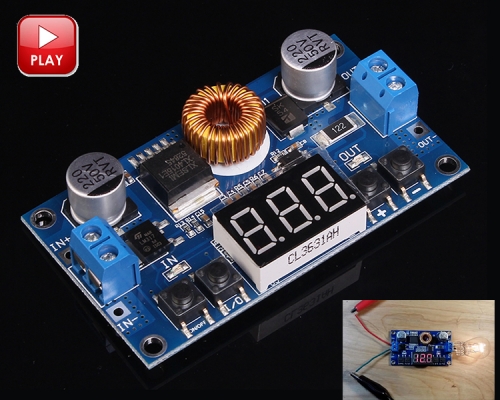 DC to DC Adjustable Step Down Buck Converter Power Supply Module DC 5-36V to 1.2V-32V with LED Voltmeter