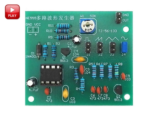 NE555 Multi Waveform Signal Generator DIY Kits Square Triangle Sine Sawtooth Wave Soldering Projects