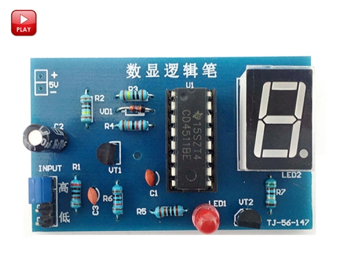 CD4511BE DIY Kit LED Display Digital Logic Test Module Electronic Soldering Practice Kits