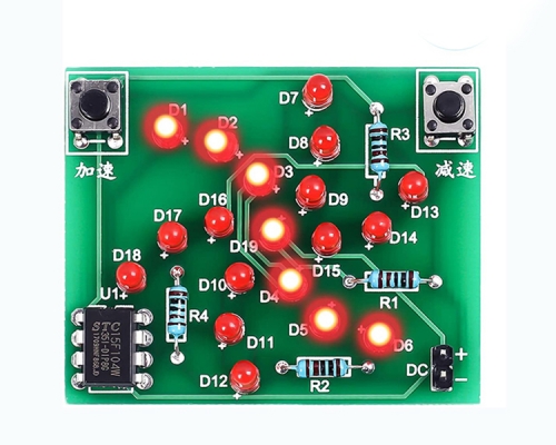 DIY Kit Electronic Windmill Shaped Red LED Flashing Light Lamp DC 5V Funny Kits for Soldering Practice