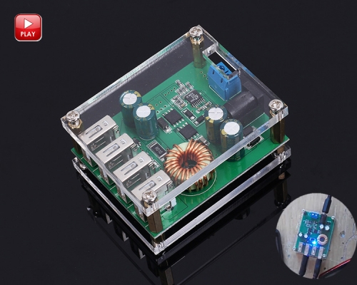 DC-DC Step Down Module 4 USB Interface 5A Buck Converter Power Supply Module DC 9V/12V/24V/36V/48V/60V to DC 5V