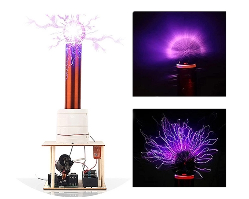 Tesla Coil DIY Kit, Touchable Plasma Ball Spark Gap Arc Generator for Physics Teaching Science Experiment
