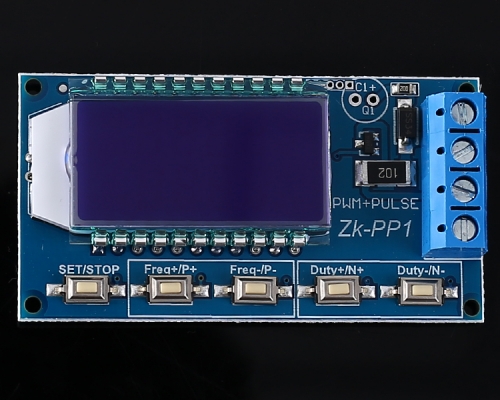 Signal Generator Square Wave Generator 1-Channel 1Hz-150KHz Dual Mode LCD PWM Pulse Frequency Duty Cycle Adjustable Module