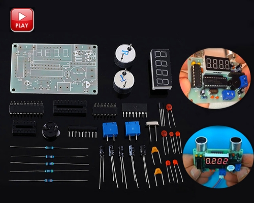 DIY Kit Ultrasonic Range Finder Distance Measuring Transducer Sensor Electronic Kits for Soldering Learning