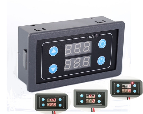 AC 85V-265V Cycle Timer Delay Module Dual Display 110V 220V 10A 2000W 999ms 999h Power-on Delay Timer