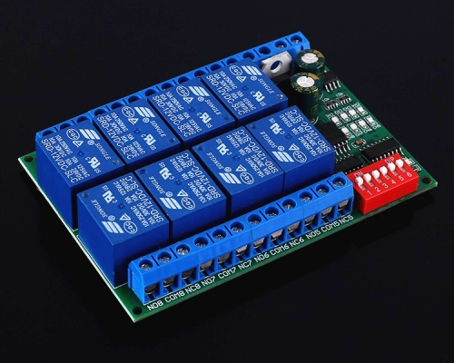 8-Channel RS485 Multifunctional Delay Relay Module DC 12V Modbus RTU Controller