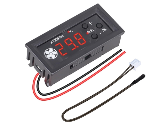 Fan Temperature Controller, ICSTATION DC 12V PWM 4-Wire Fan Speed Controller Module with Temperature Probe Digital Display Temperature Controlled Governor for 3A Fan PC