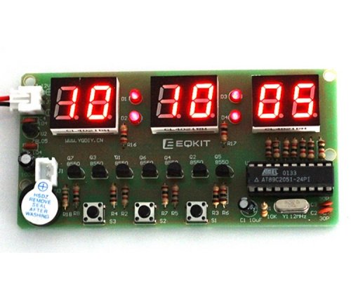 DIY 6 Bits C51 Digital Electronic Clock Red LED AT89C2051 Chip DIY Soldering Practice Learning Kits